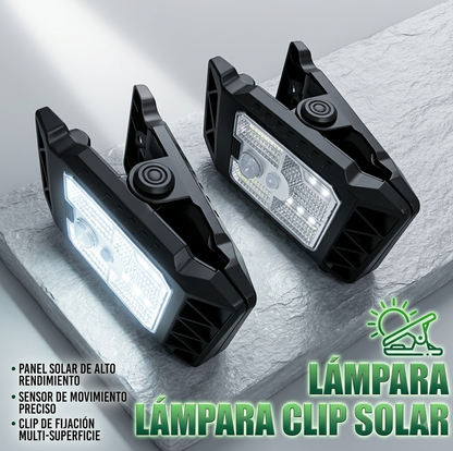 Foco Solar Inteligente con Sensor y Clip de Fijación
