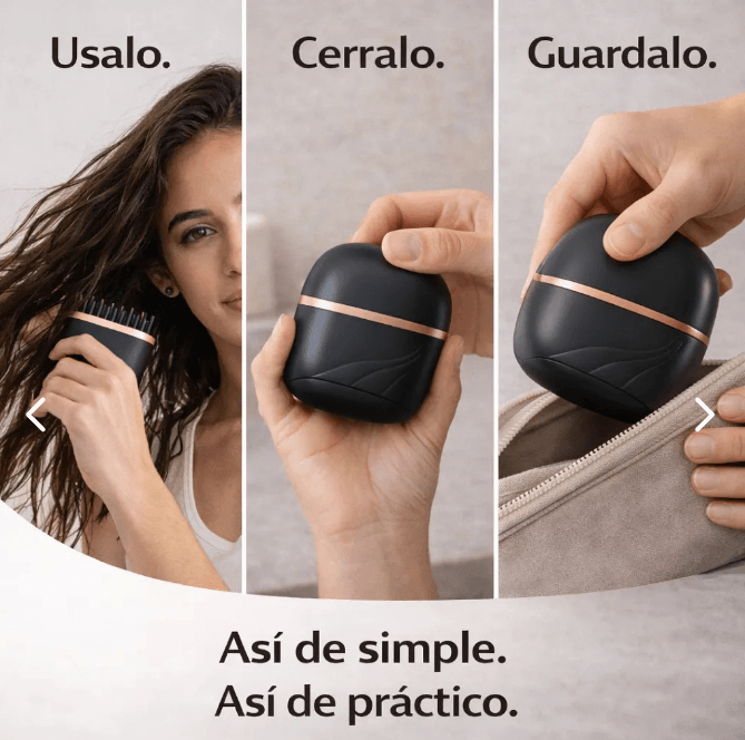 FrizzGlow Pro Pocket - Peine Iónico Portátil