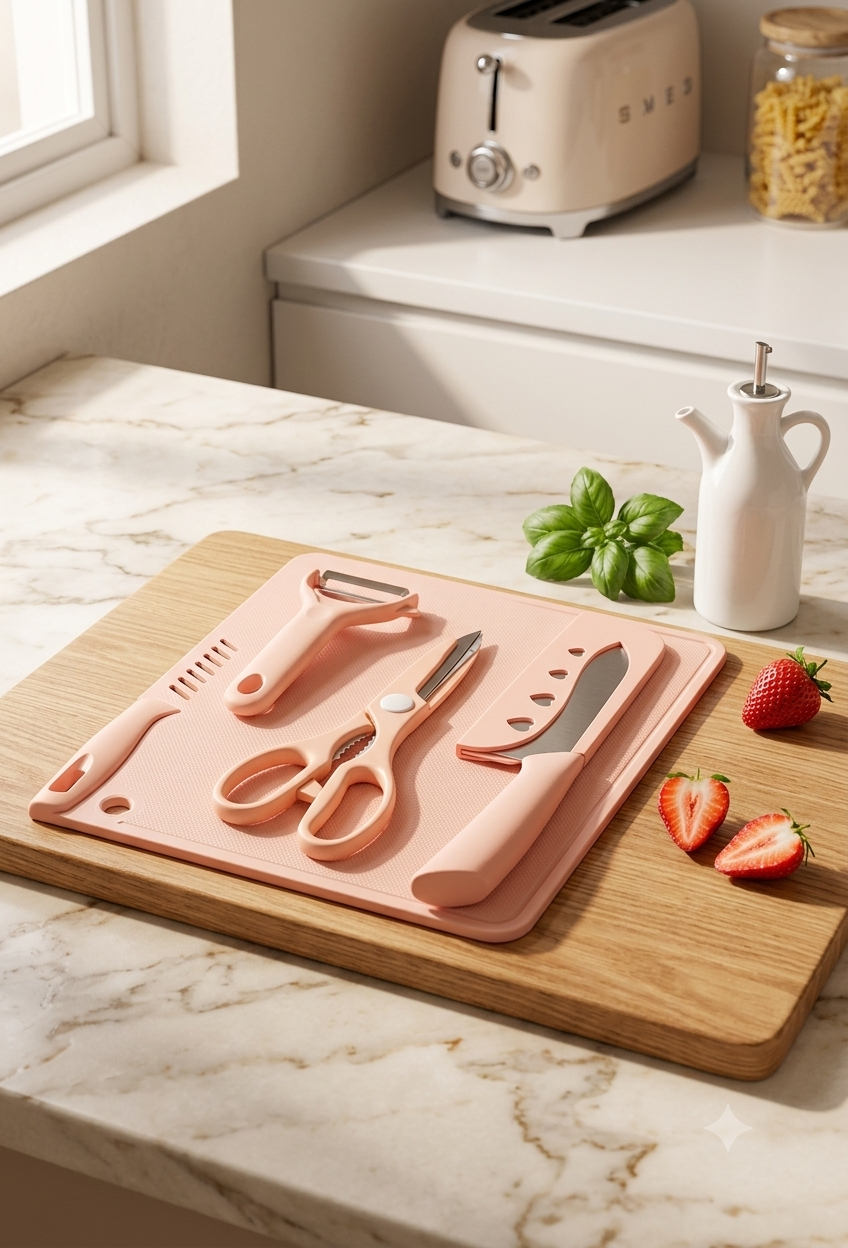 Set de cocina Rosa, Master Chef, 5 en 1.